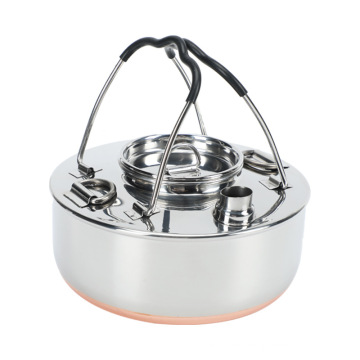 Stainless Steel Camping Kettle with Anti heating Handle